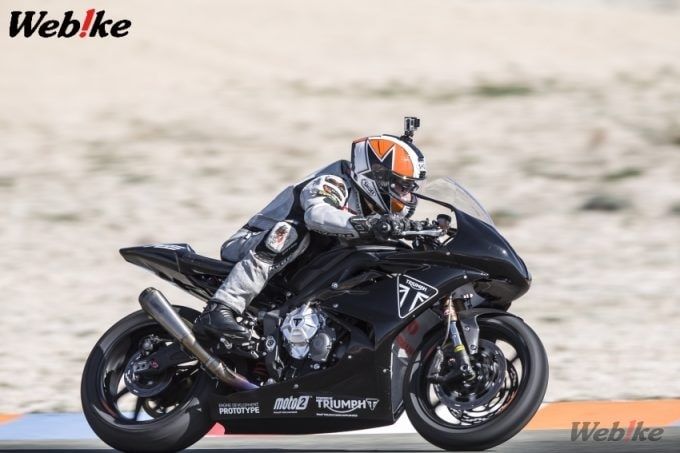 トライアンフmoto2マシンに初試乗 3気筒765ccの実力はいかに